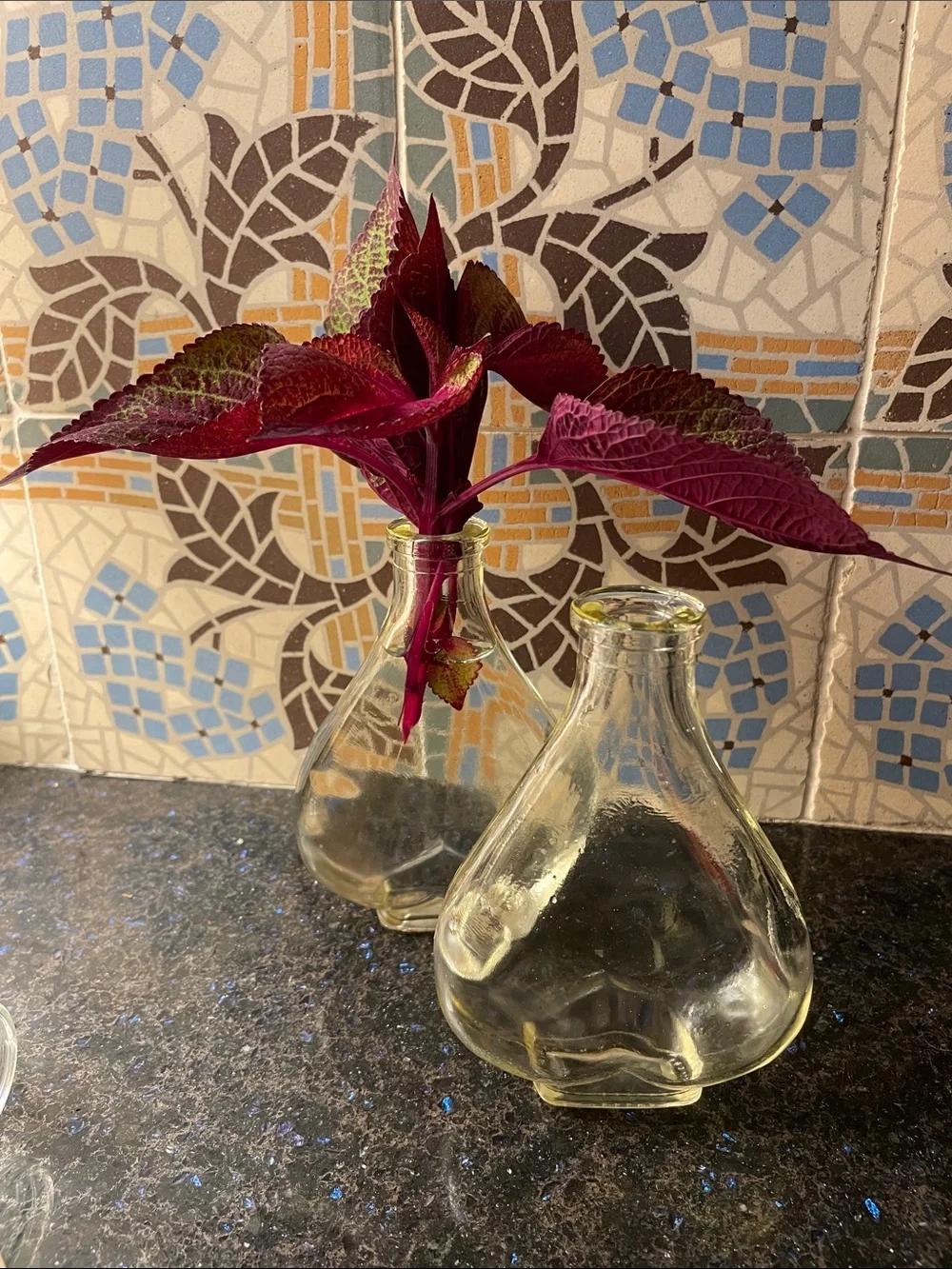 2 Upside Down Heart Shaped Vases